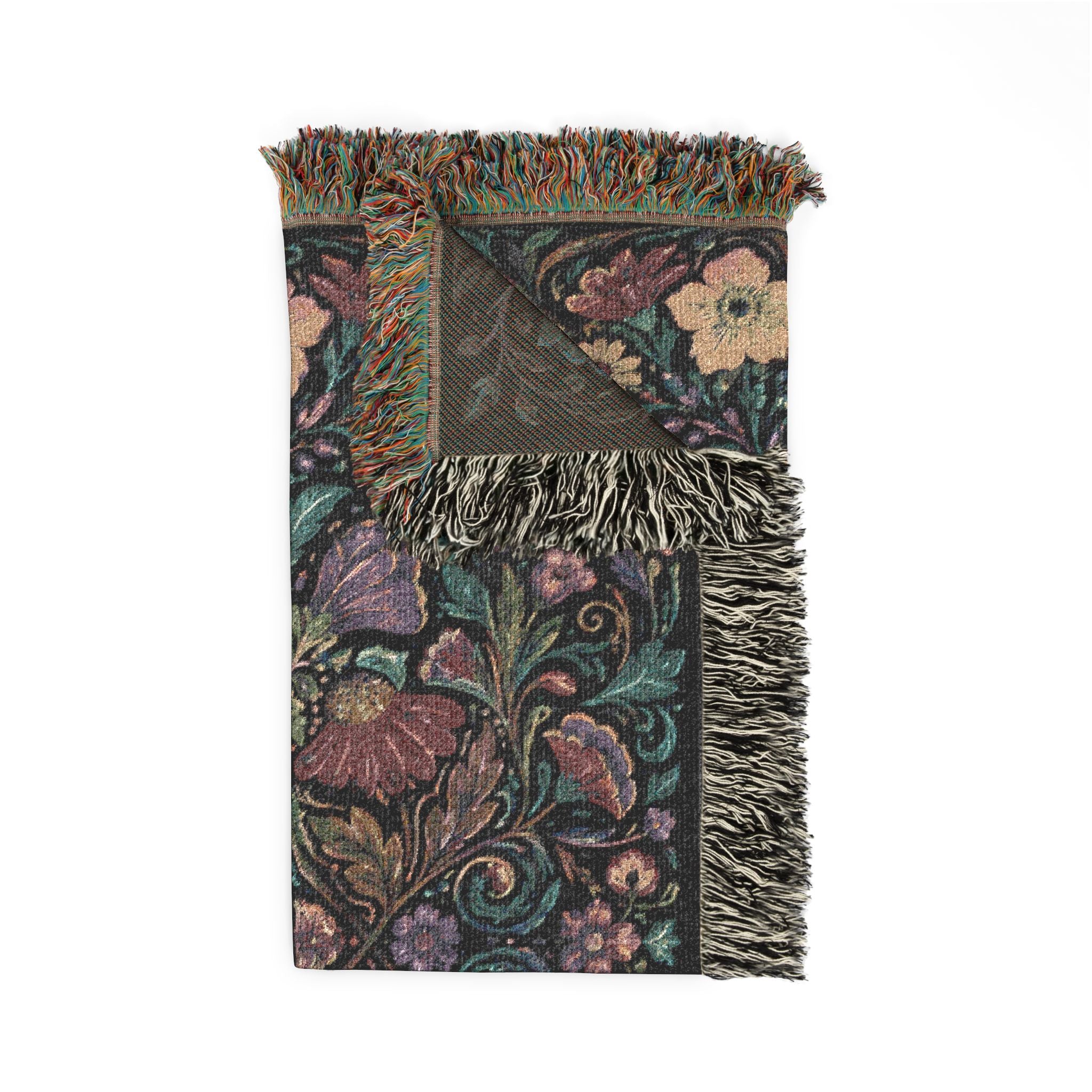 Vintage Floral Woven Blanket