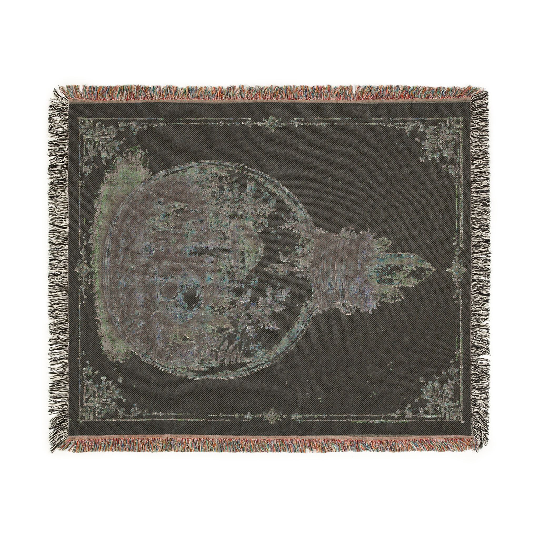 Snow Globe Woven Blanket — Pink Holiday Ornament Throw