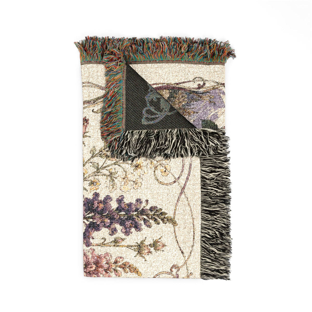 Wildflower Garden Art Nouveau Woven Blanket