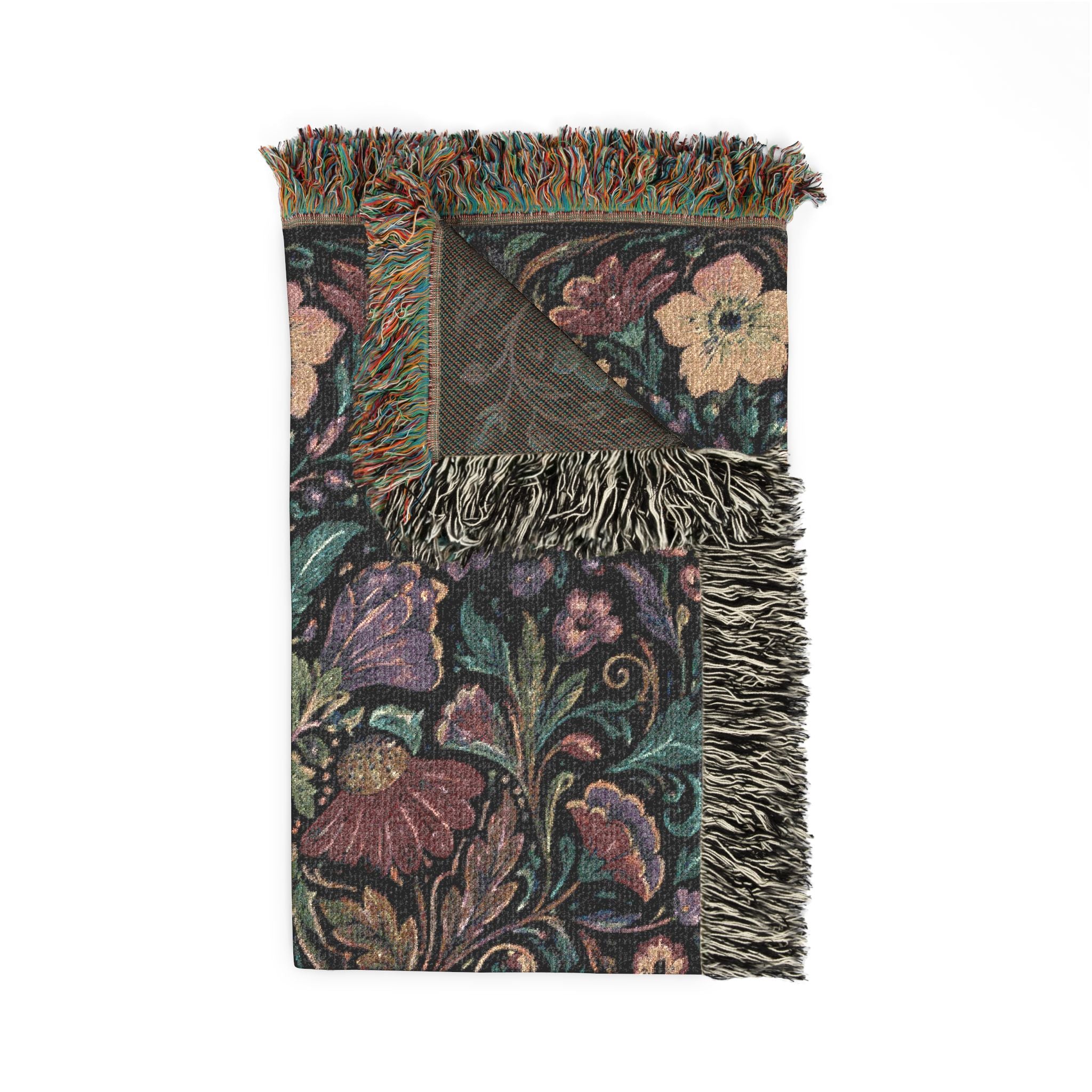 Vintage Floral Woven Blanket