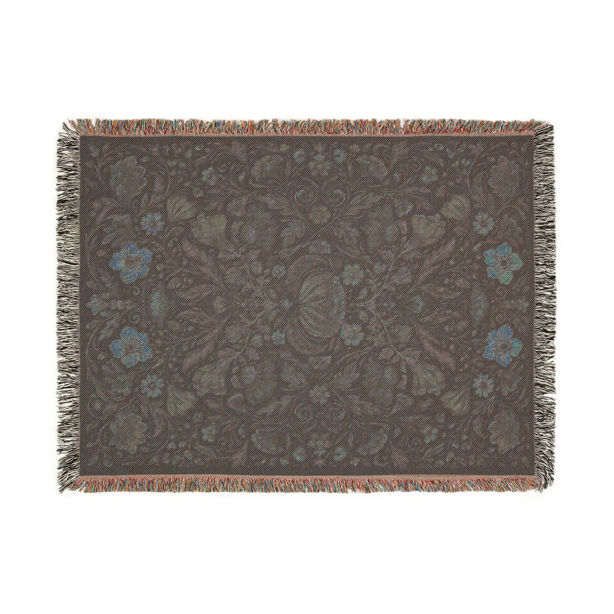 Vintage Floral Woven Blanket