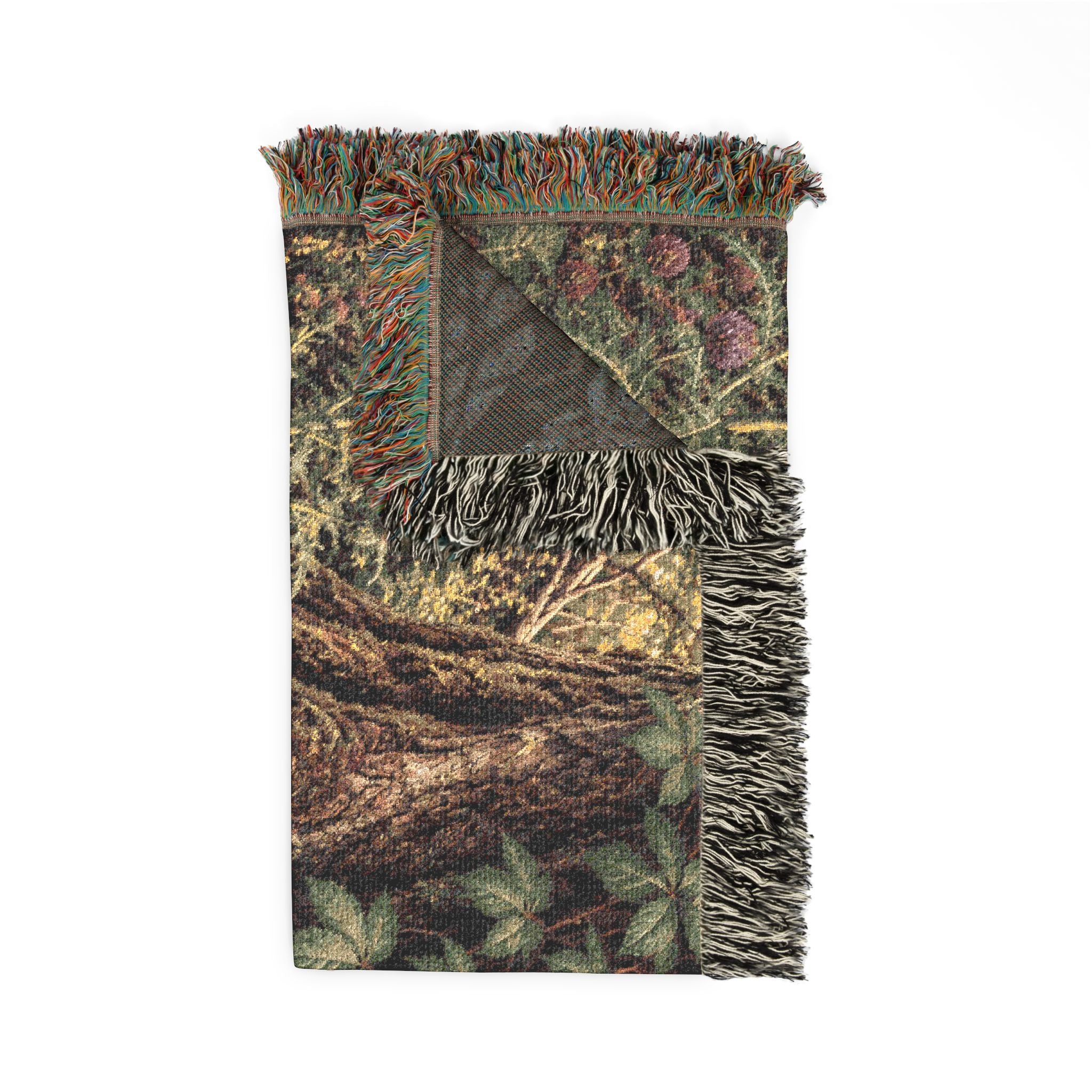 Woodland Tree & Wildflowers Woven Blanket