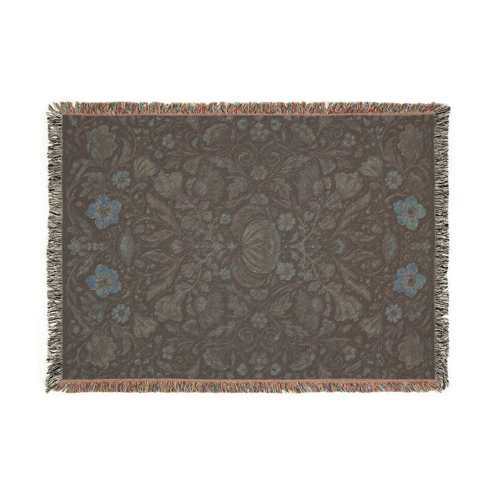 Vintage Floral Woven Blanket
