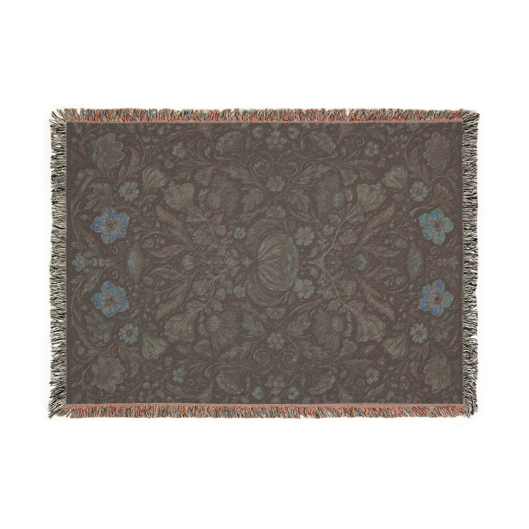 Vintage Floral Woven Blanket