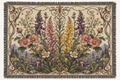 Wildflower Garden Art Nouveau Woven Blanket