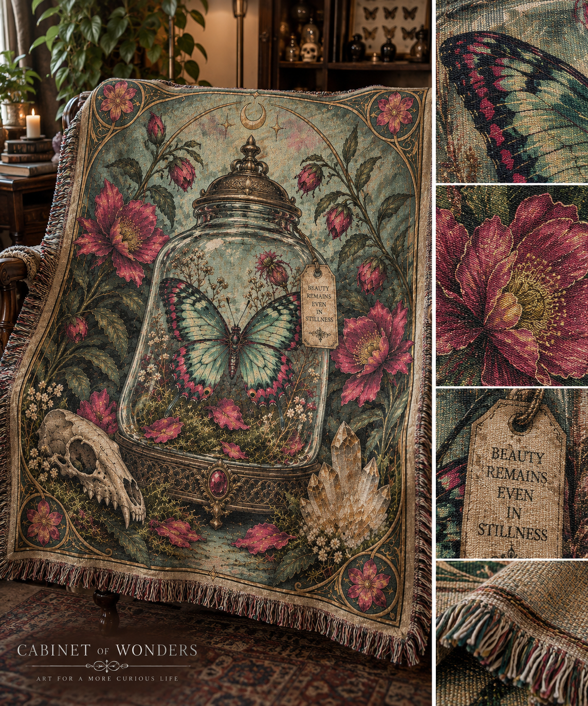 Butterfly Specimen Woven Blanket