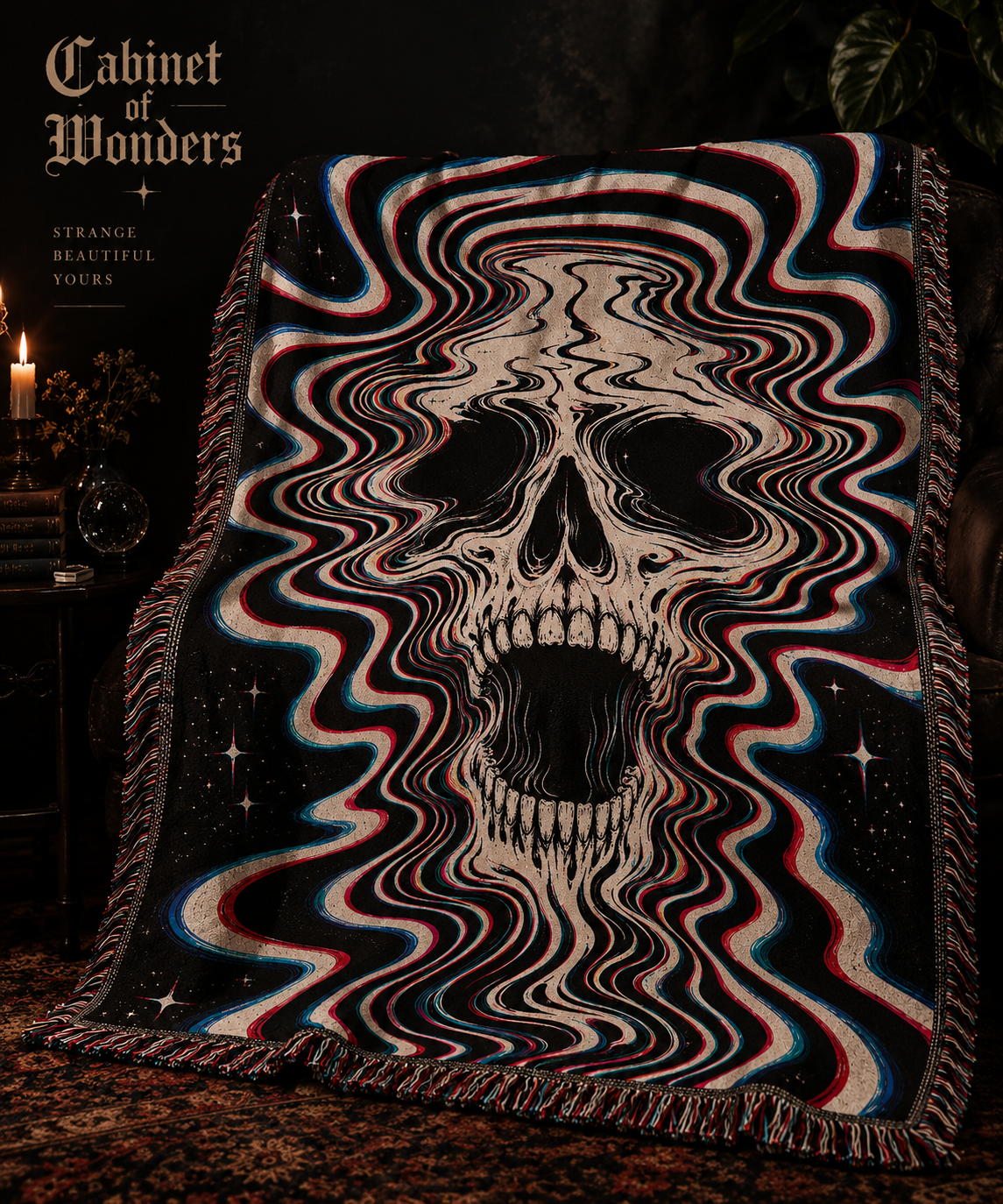 Chromatic Skull Woven Blanket
