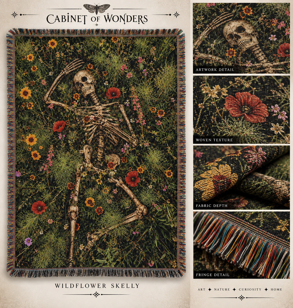 Wildflower Skeleton (Forgotten Garden Motif)