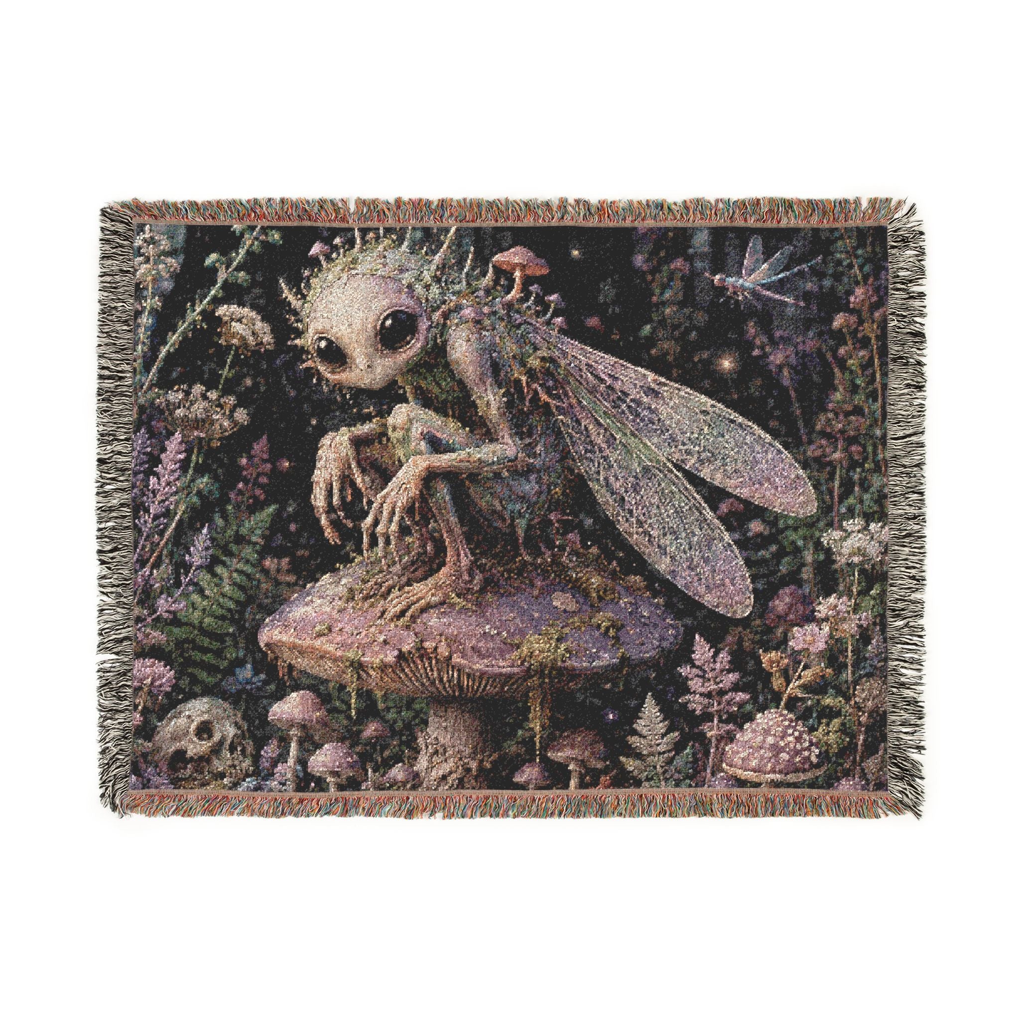 Woven Blanket — Enchanted Forest Fairy Throw Blanket