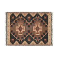 Southwestern Woven Blanket – Rustic Aztec Throw with Fringe