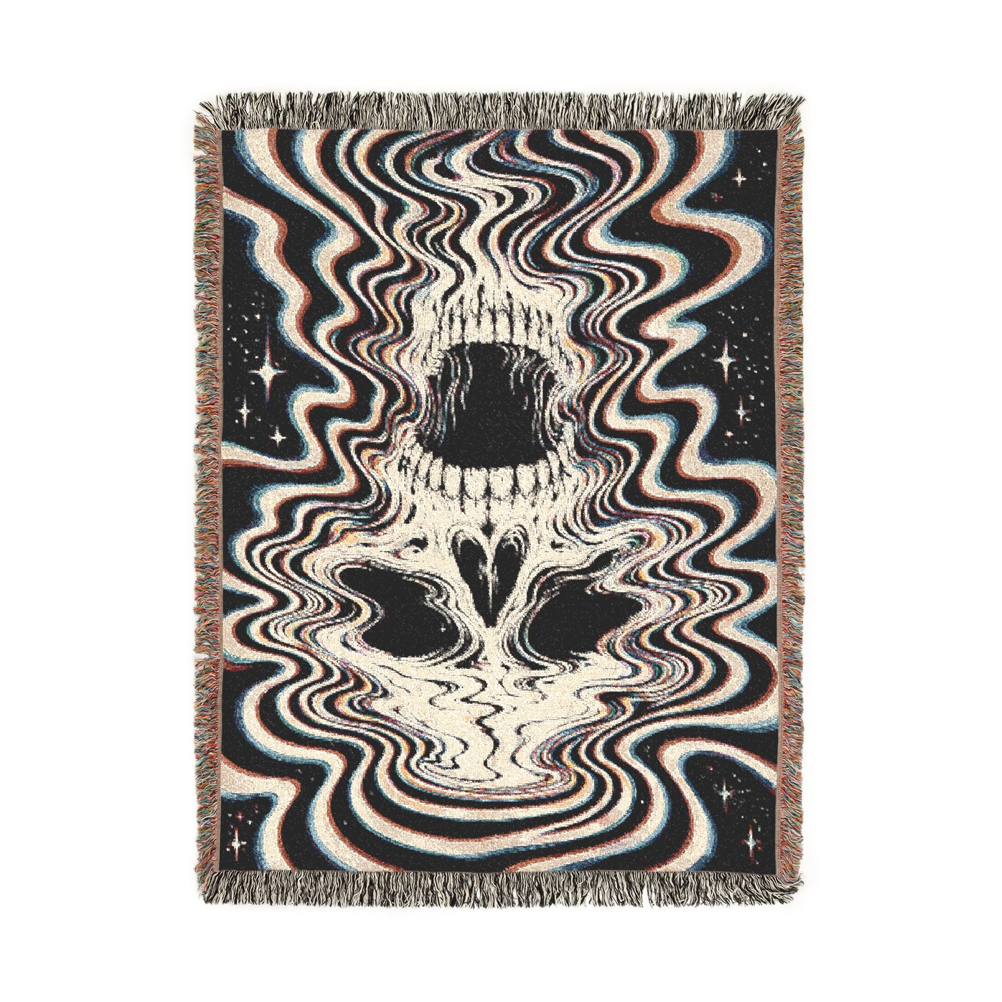 Chromatic Skull Woven Blanket