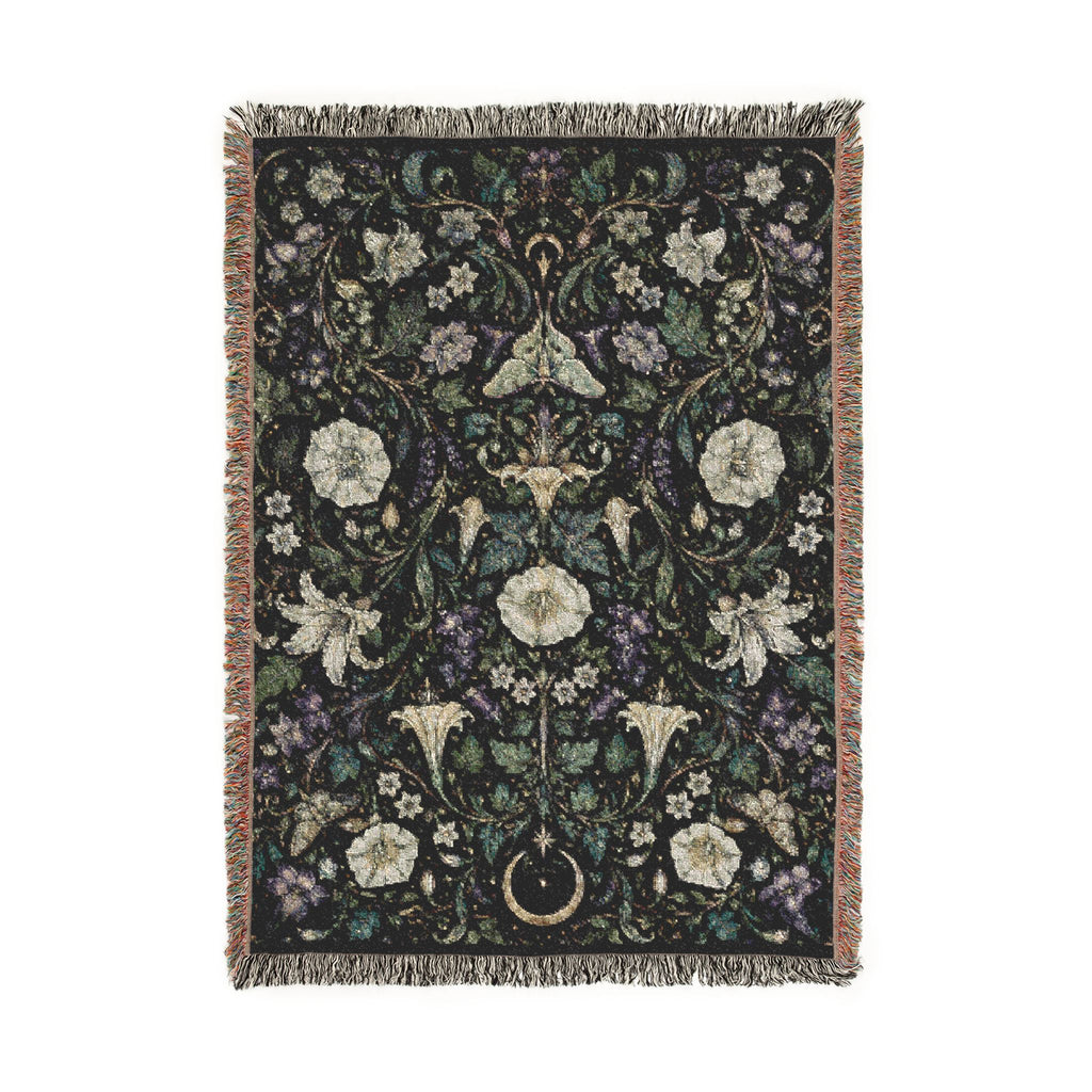 Moon Flower Woven Blanket