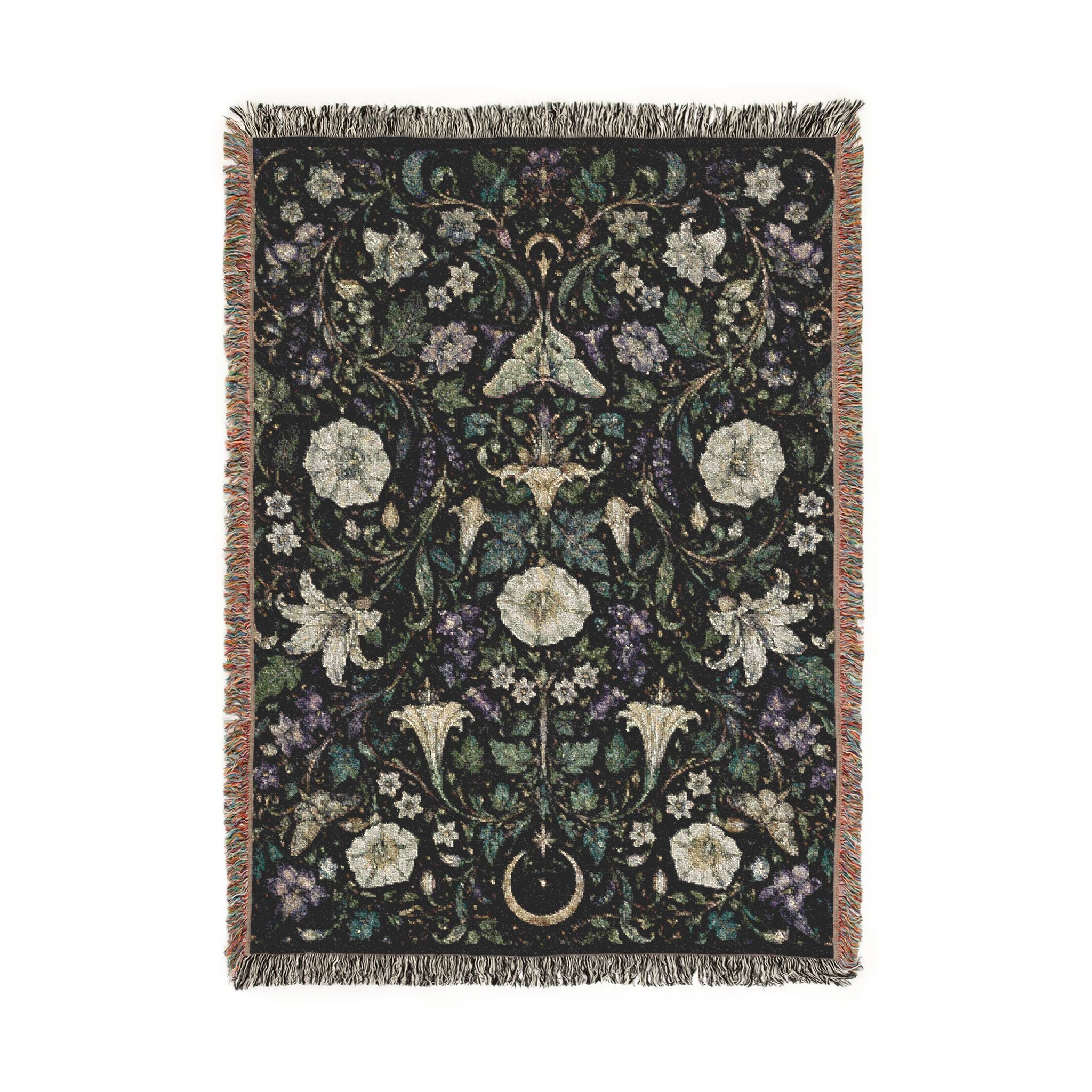 Moon Flower Woven Blanket