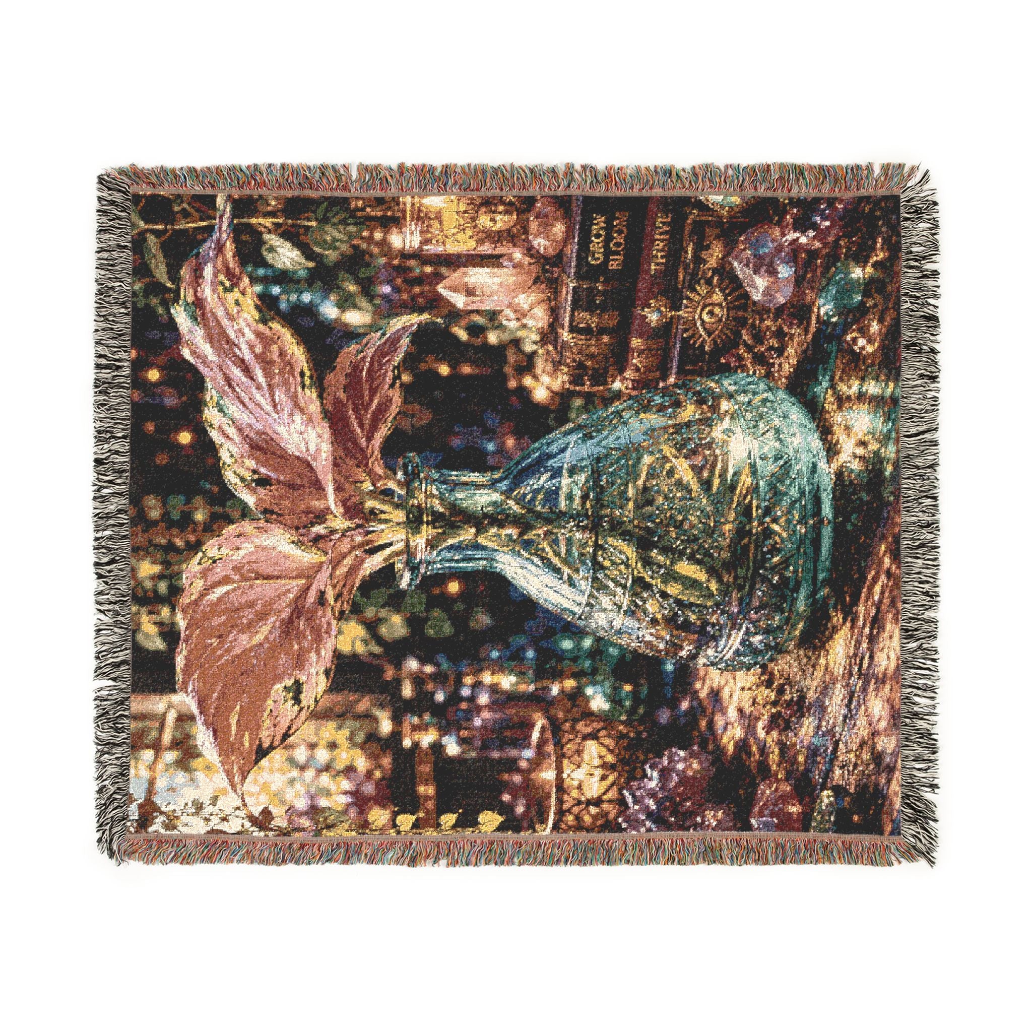 Mermaid Mosaic Woven Blanket – Sparkling Ocean Fantasy Throw