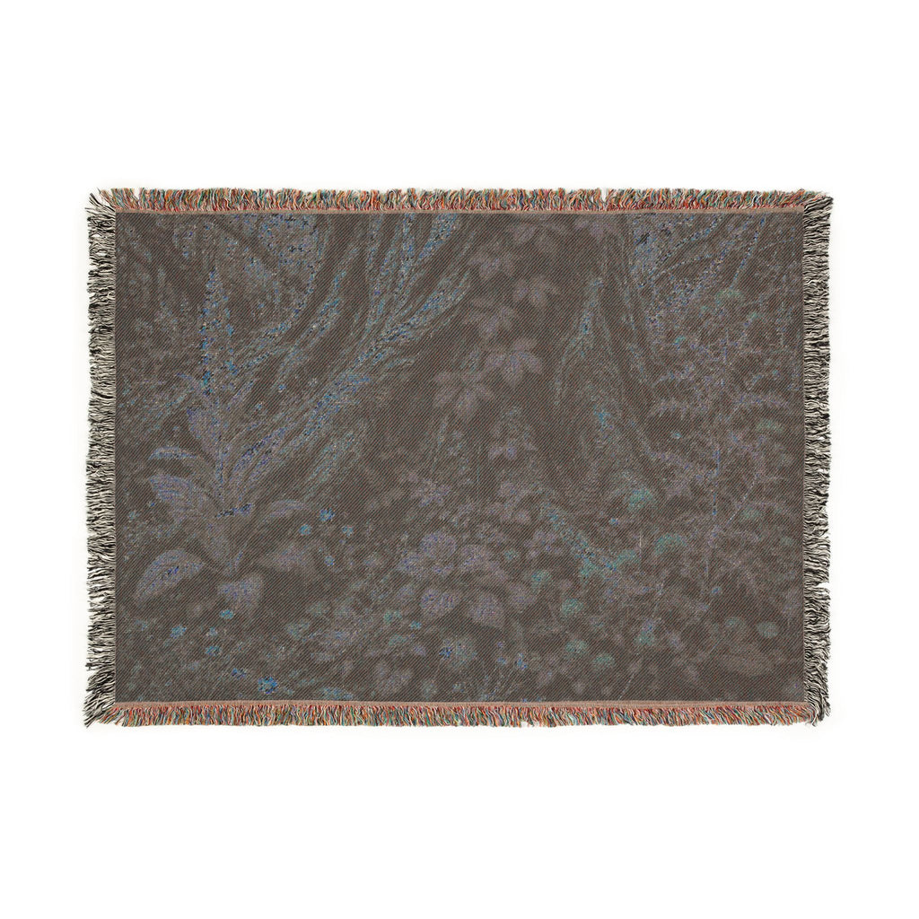 Woodland Tree & Wildflowers Woven Blanket