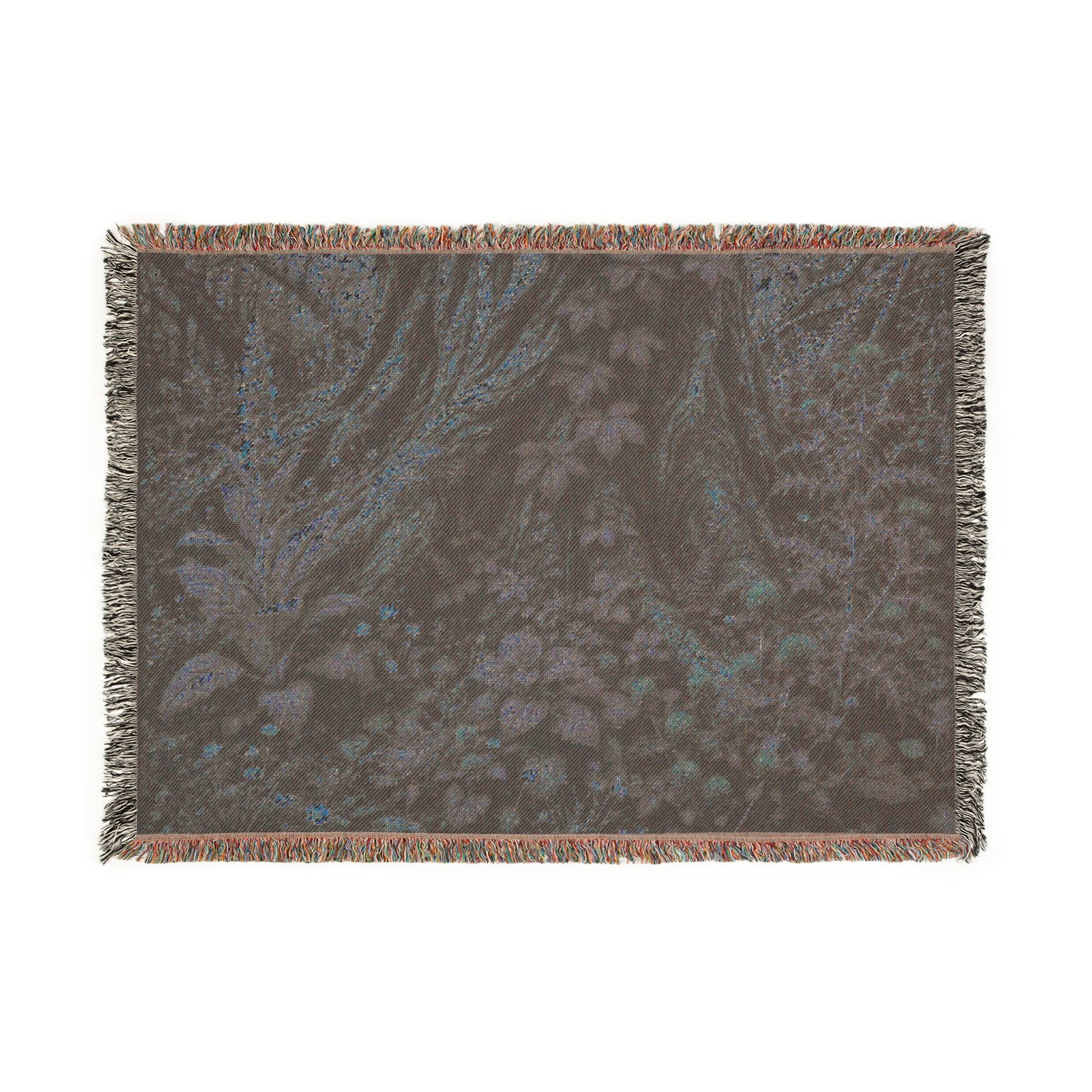 Woodland Tree & Wildflowers Woven Blanket