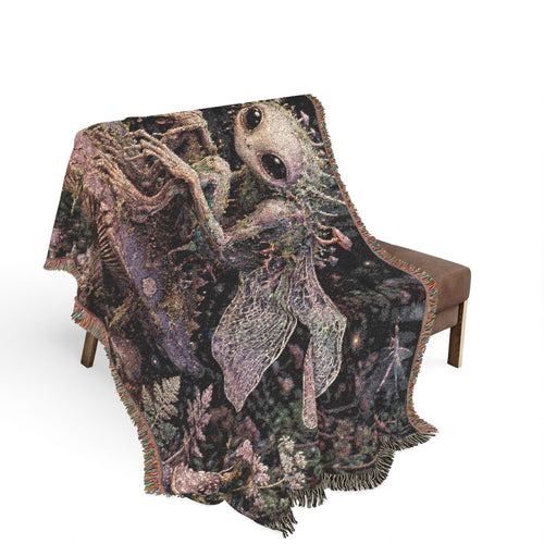 Woven Blanket — Enchanted Forest Fairy Throw Blanket