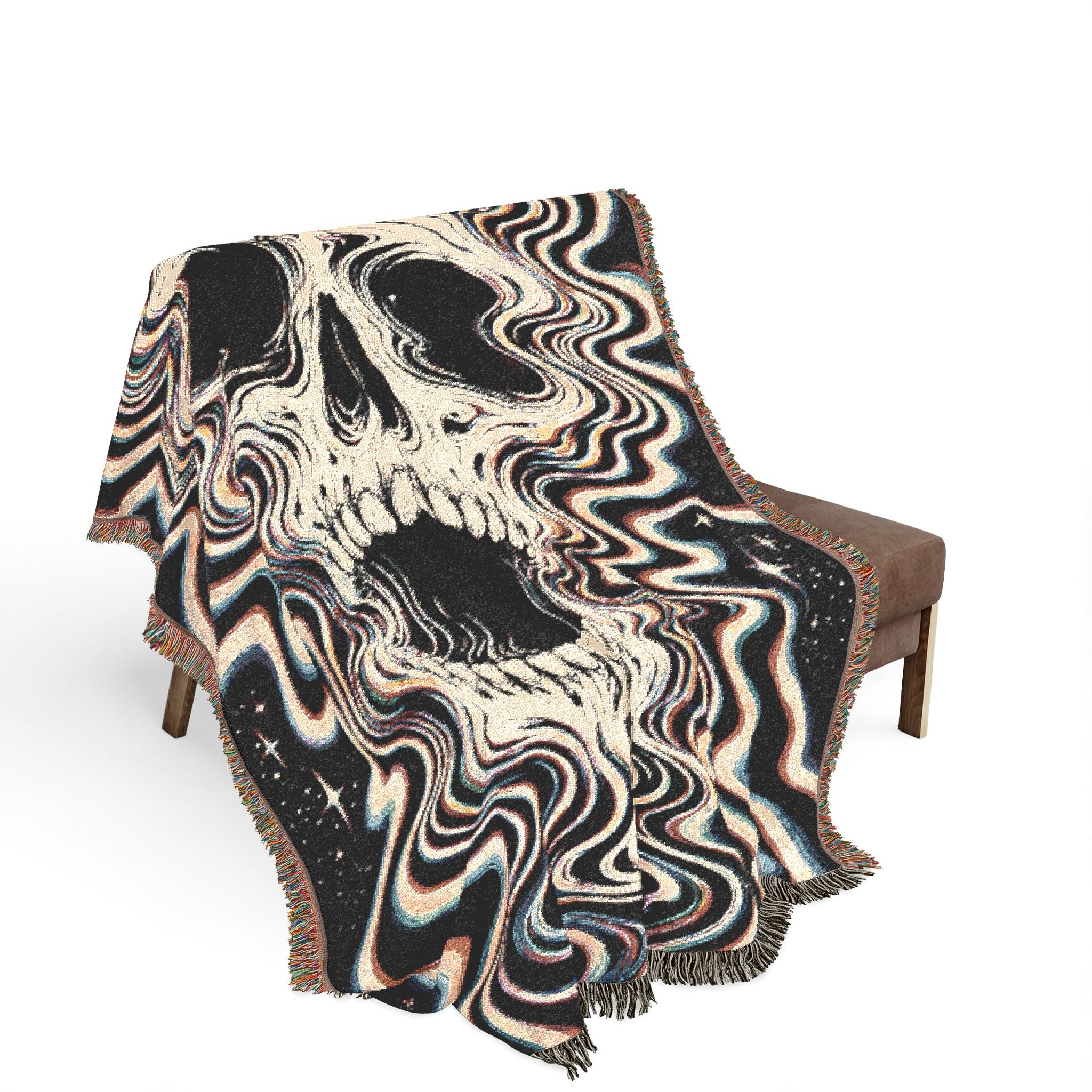 Chromatic Skull Woven Blanket