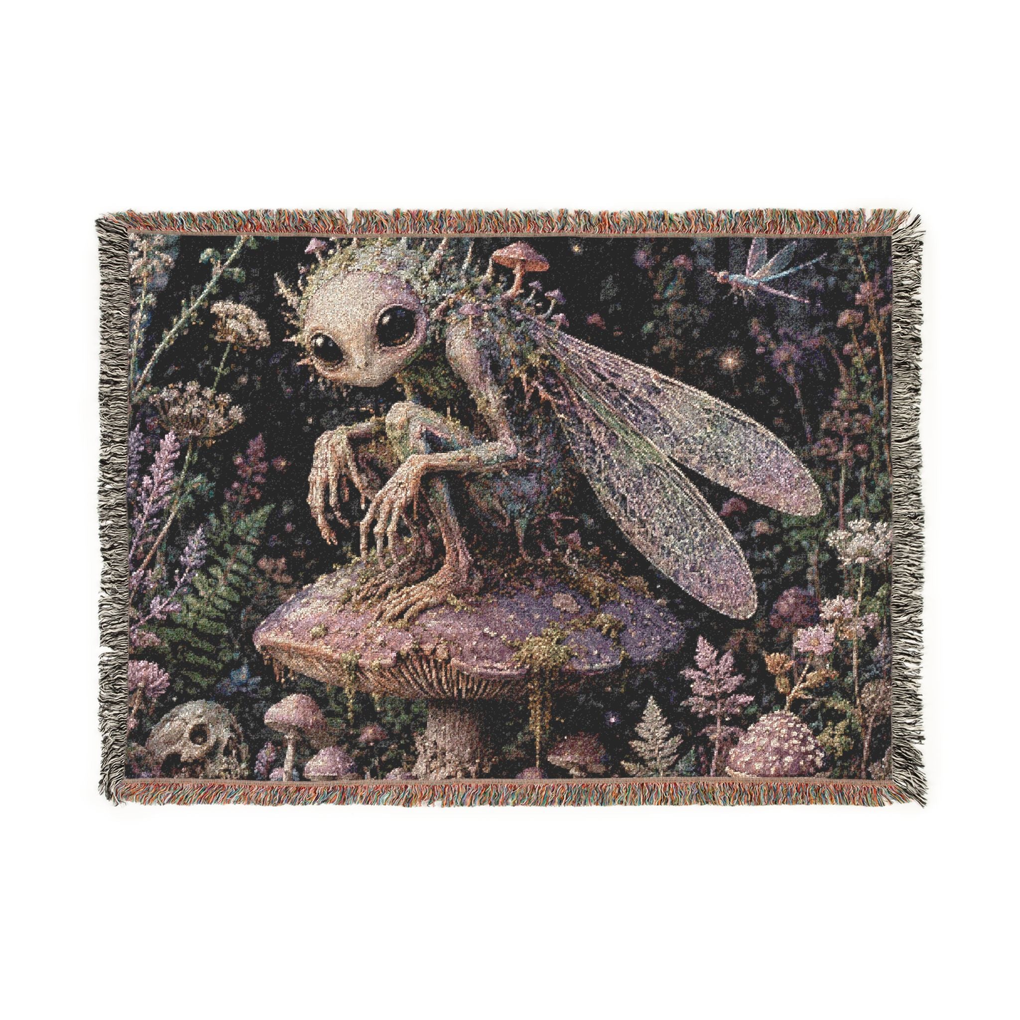 Woven Blanket — Enchanted Forest Fairy Throw Blanket