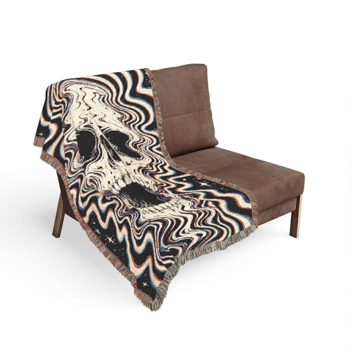 Chromatic Skull Woven Blanket