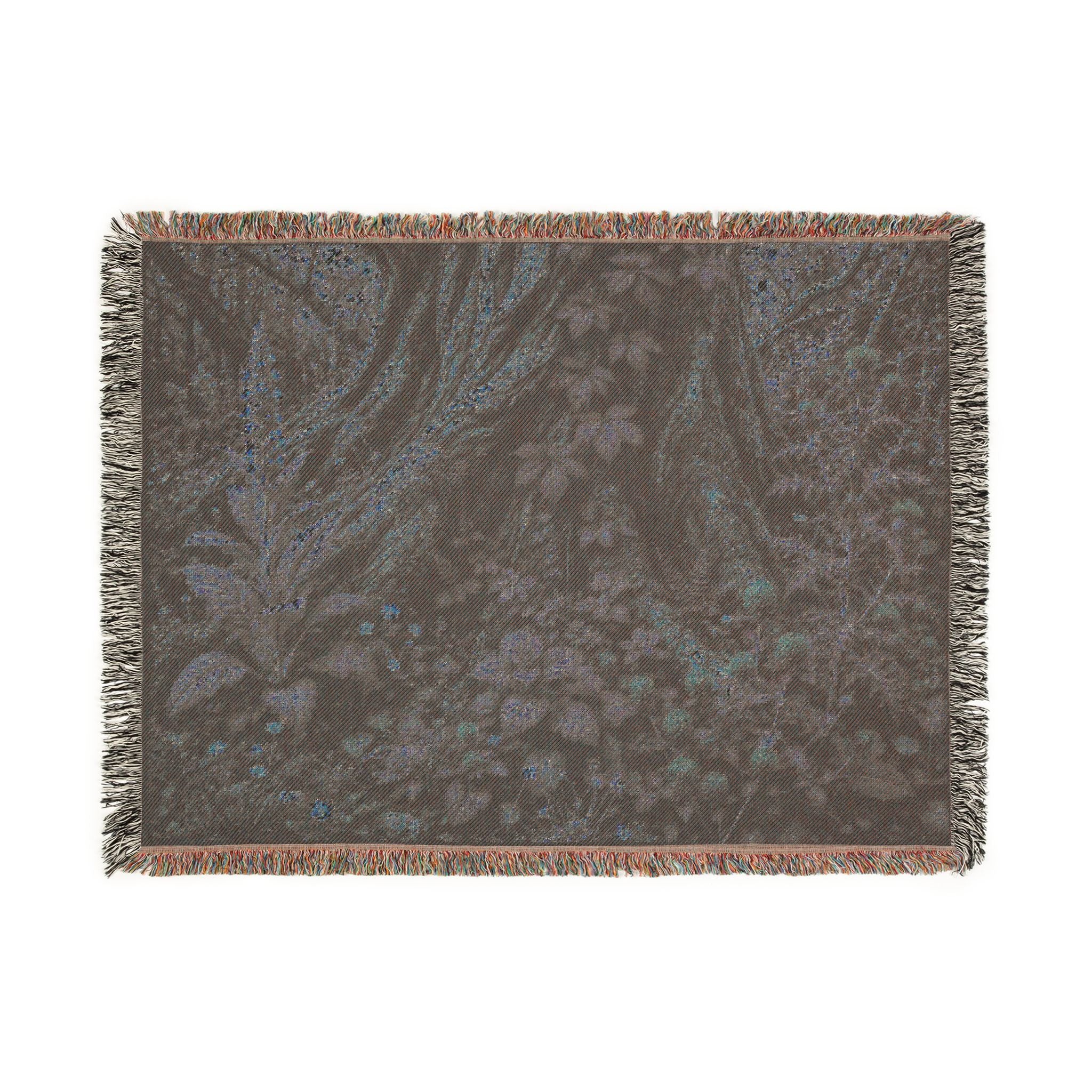 Woodland Tree & Wildflowers Woven Blanket